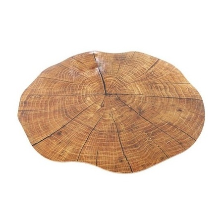 4x tree stump placemat 38 cm