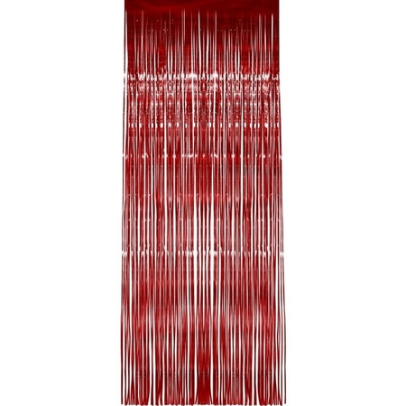 4x Red door curtain 244 cm 