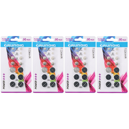4x Button cell batteries 14 pieces assorted