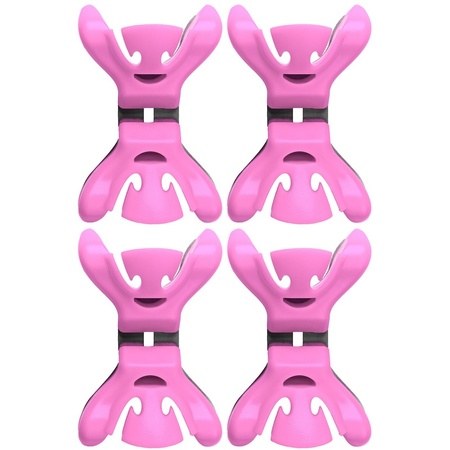4x Garland/decorations hanging clamps pink