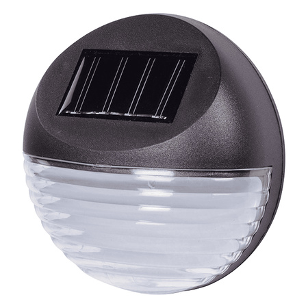 4x Solar LED verlichting voor huis/muur/schutting wandlamp 11 cm zwart