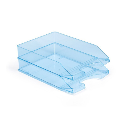 4x stuks Brievenbakjes transparant blauw A4 formaat