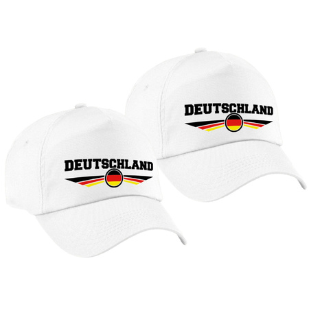 4x stuks duitsland / Deutschland landen pet / baseball cap wit kinderen
