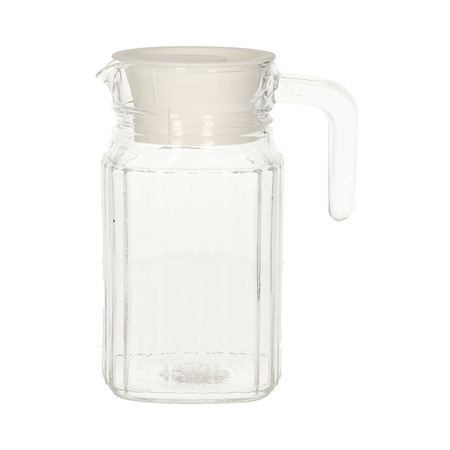 4x Glass carafe with handle