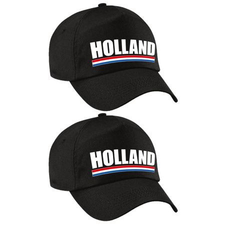 4x pieces holland cap black for kids