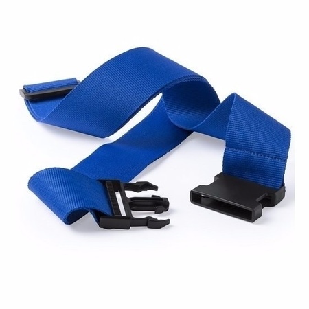 4x Suitcase belts blue 180 cm