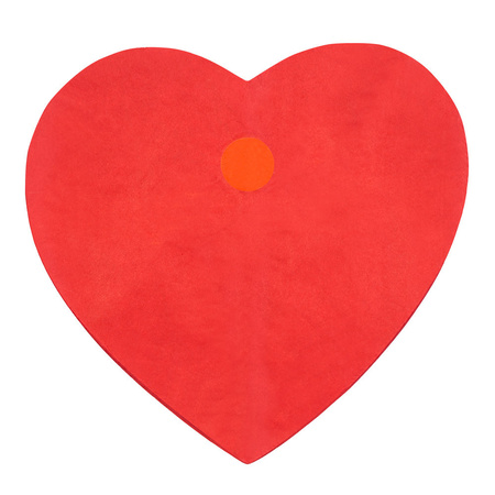 4x stuks rode hartjes Valentijn/Love thema slinger van 4 meter