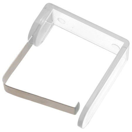 4x Tablecloth clips transparent 