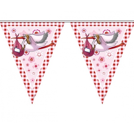 4x Bunting flags birth of a girl