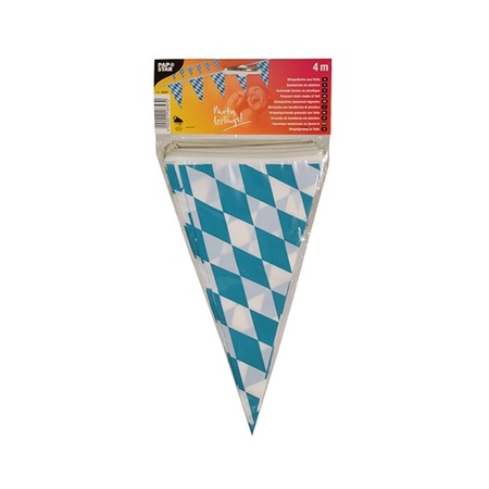 4x stuks Vlaggenlijnen Oktoberfest Bayern 4 meter