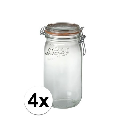 4x Weck jars 1.5 liter