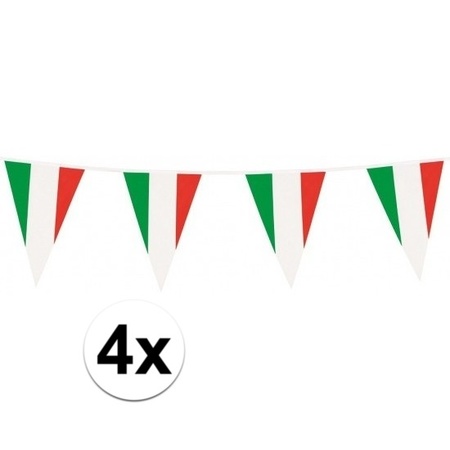 4x Buntings flags Italy 10 meter