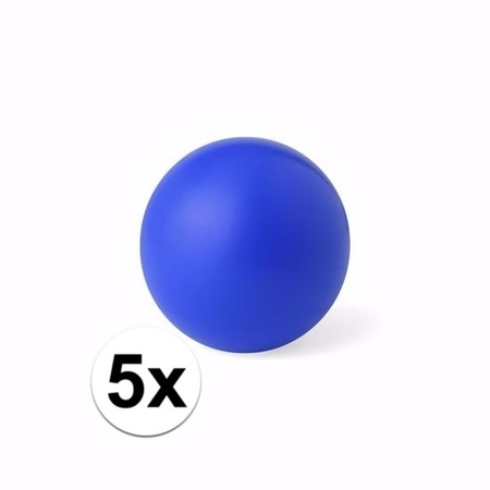 5x black anti stress ball 6 cm
