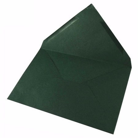 5 dark green envelopes for A6 cards