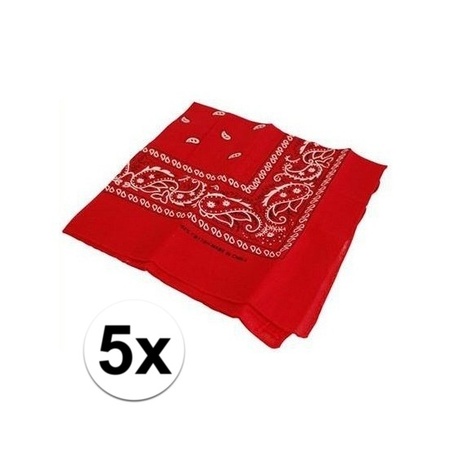 5 rode boeren zakdoek