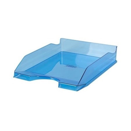 Letter tray transparent blue A4 size 5 x