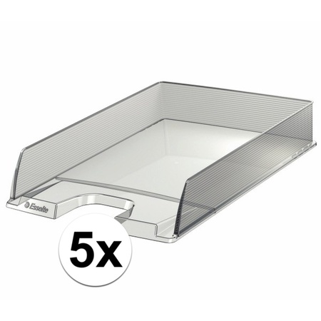 5 pcs Letter trays transparant A4 size Esselte