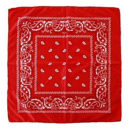 5 stuks voordelige rode boeren zakdoek 53 x 53 cm