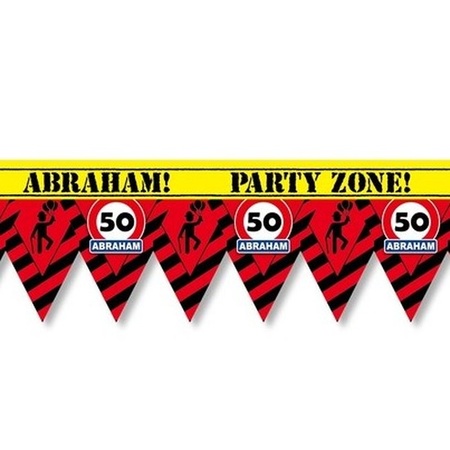 50 Abraham party tape/marker ribbon warning 12 m decoration