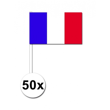 50 Franse zwaaivlaggetjes 12 x 24 cm
