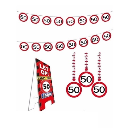 50 year stop sign decoration set extra