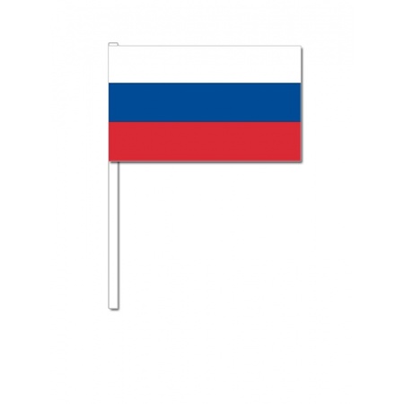 50 Russische zwaaivlaggetjes 12 x 24 cm
