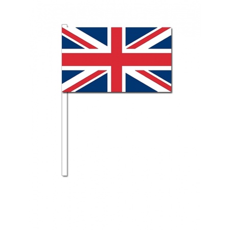 50 Verenigd Koninkrijk zwaaivlaggetjes 12 x 24 cm