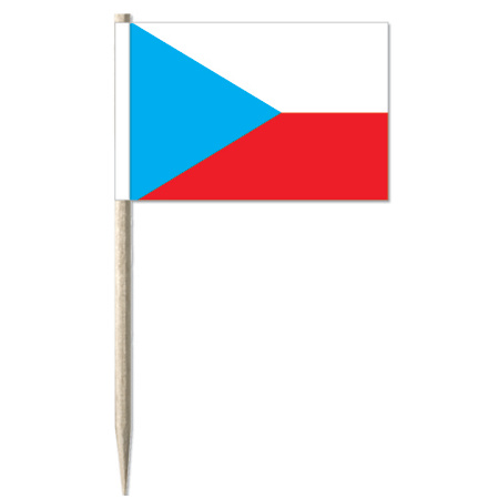 50x Cocktail picks Czech Republic 8 cm flags country decoration