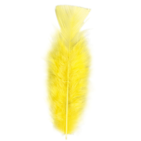 50x Yellow feathers decorations hobby/DIY materials 17 cm