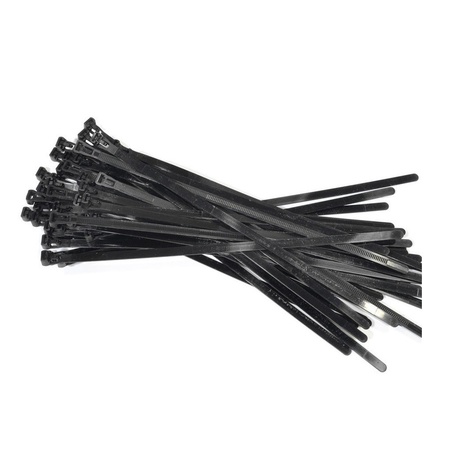 50x cable ties black 7.6 x 300 mm
