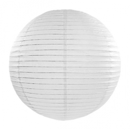 50x Luxe witte bol lampionnen van 35 cm