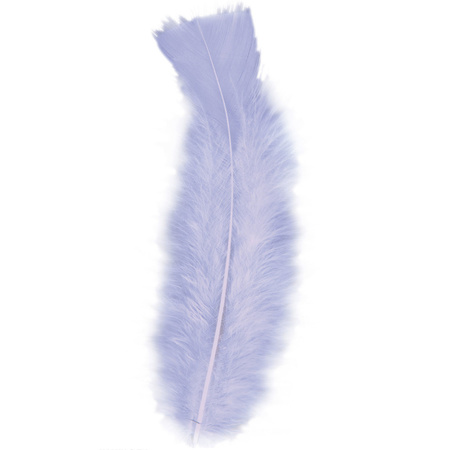 50x Purple feathers decorations hobby/DIY materials 17 cm