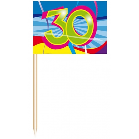 50x Cocktail sticks 30 years