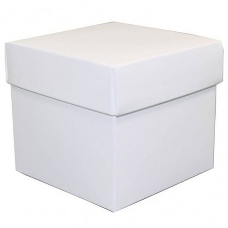 50x White gift box 10 cm square