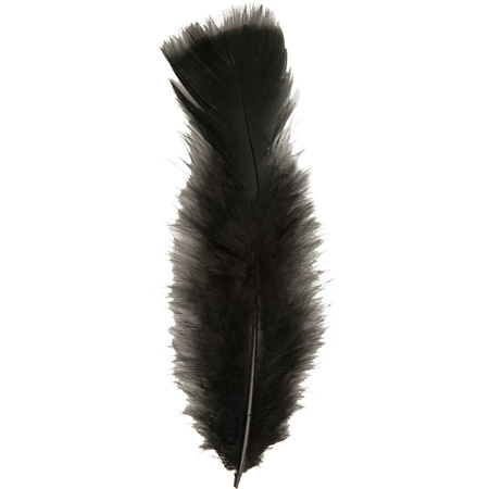 50x Black feathers decorations hobby/DIY materials 17 cm
