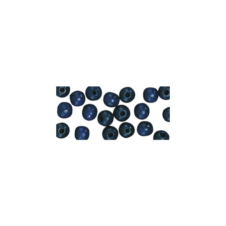 52x dark blue wooden beads 10 mm