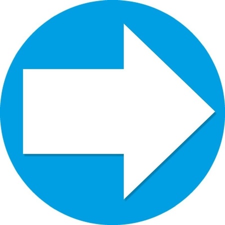 5x Accent arrow sticker blue