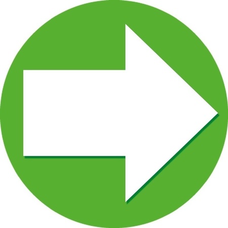 5x Accent pijl sticker groen