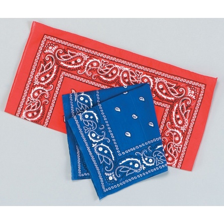 5x Blue farmers handkerchiefs 54 x 53 cm