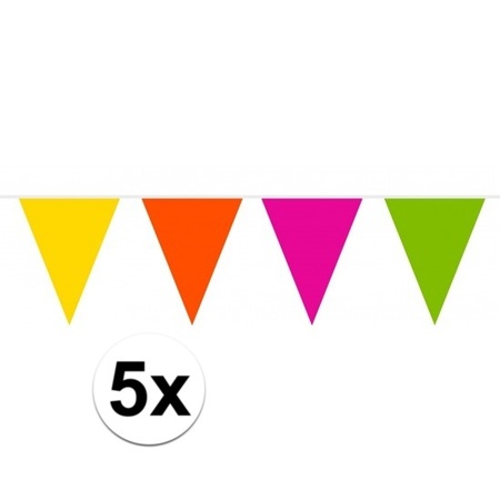 5x Multi coloured bunting 10 meters