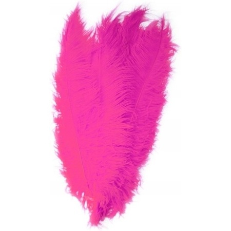 5x Large fuchsia pink ostrisch decoration feathers 50 cm