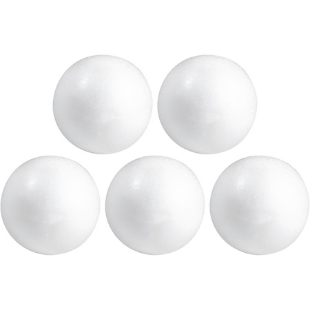 Combi set of styrophor balls 100x in 5 sizes.