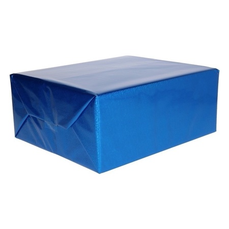 5x Holografische blauw metallic folie / inpakpapier  70 x 150 cm