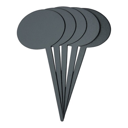 5x Chalk plates oval on stick with marker
