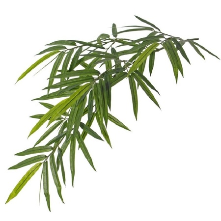 5x Kunstplanten groene bamboe hangplant/tak 82 cm UV bestendig
