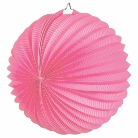 5x Lampionnen roze 22 cm