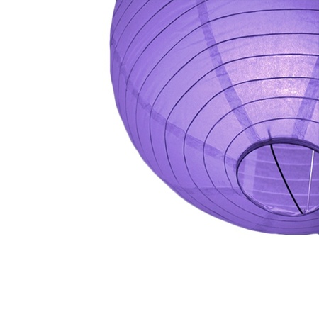 5x Luxurious purple paper lanterns 25 cm