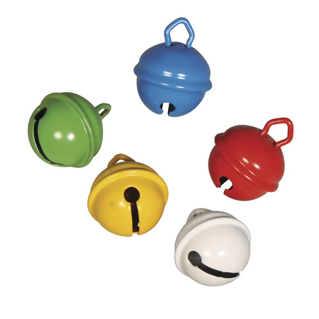 5x Metal bells color mix 15 mm hobby/DIY/craft supplies