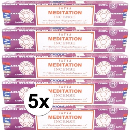 5x Nag Champa wierook Meditation 15 gram