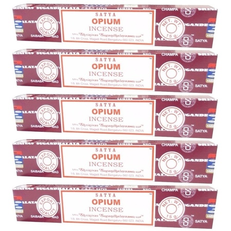5x Nag Champa wierook Opium 15 gram